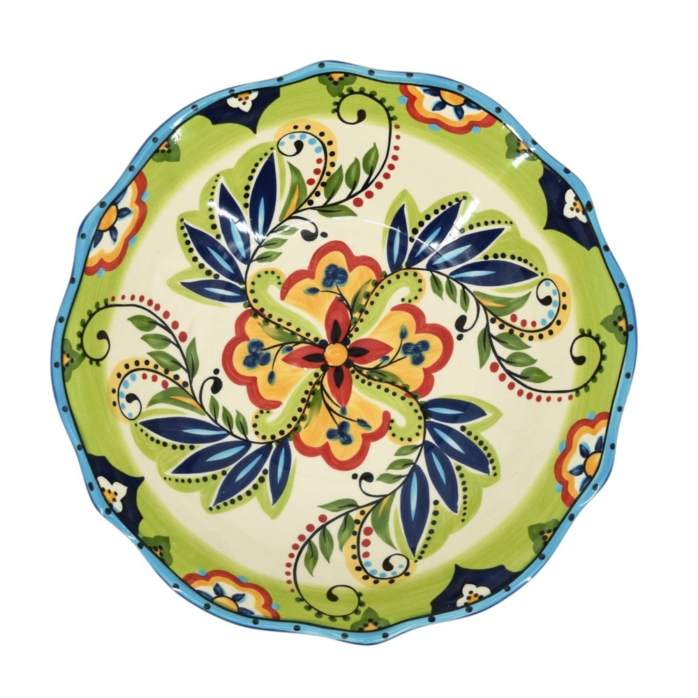 Tabletops Unlimited ESPANA LIFESTYLE BOCCA 14" Large Serving Bowl Hand Painted